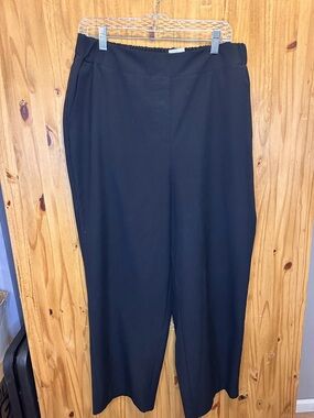 Lane Bryant Black Straight Leg Elastic Waist Pants